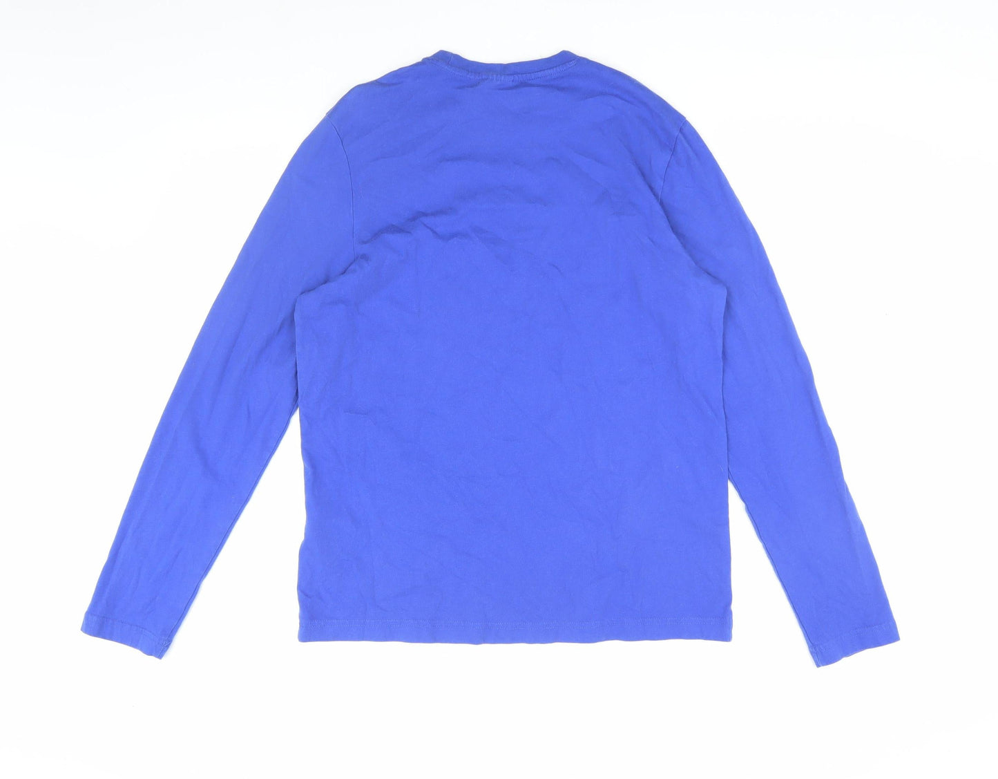 Reebok Men’s Blue XS Graphic Long Sleeve T-Shirt