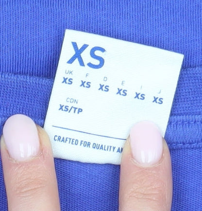 Reebok Men’s Blue XS Graphic Long Sleeve T-Shirt