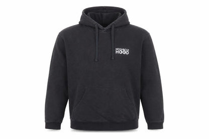 Mens UK Size M Russell Black Pullover Hoodie