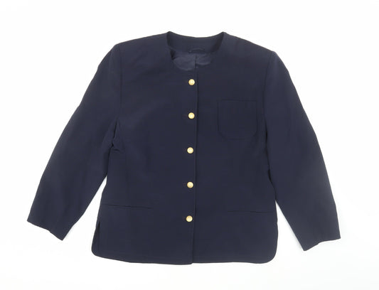 Jacques Vert Women's Navy Jacket, Lined, Size M