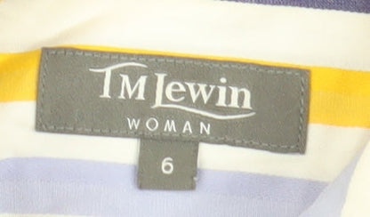 Womens UK Size 6 TM Lewin Multicoloured Basic Button-Up