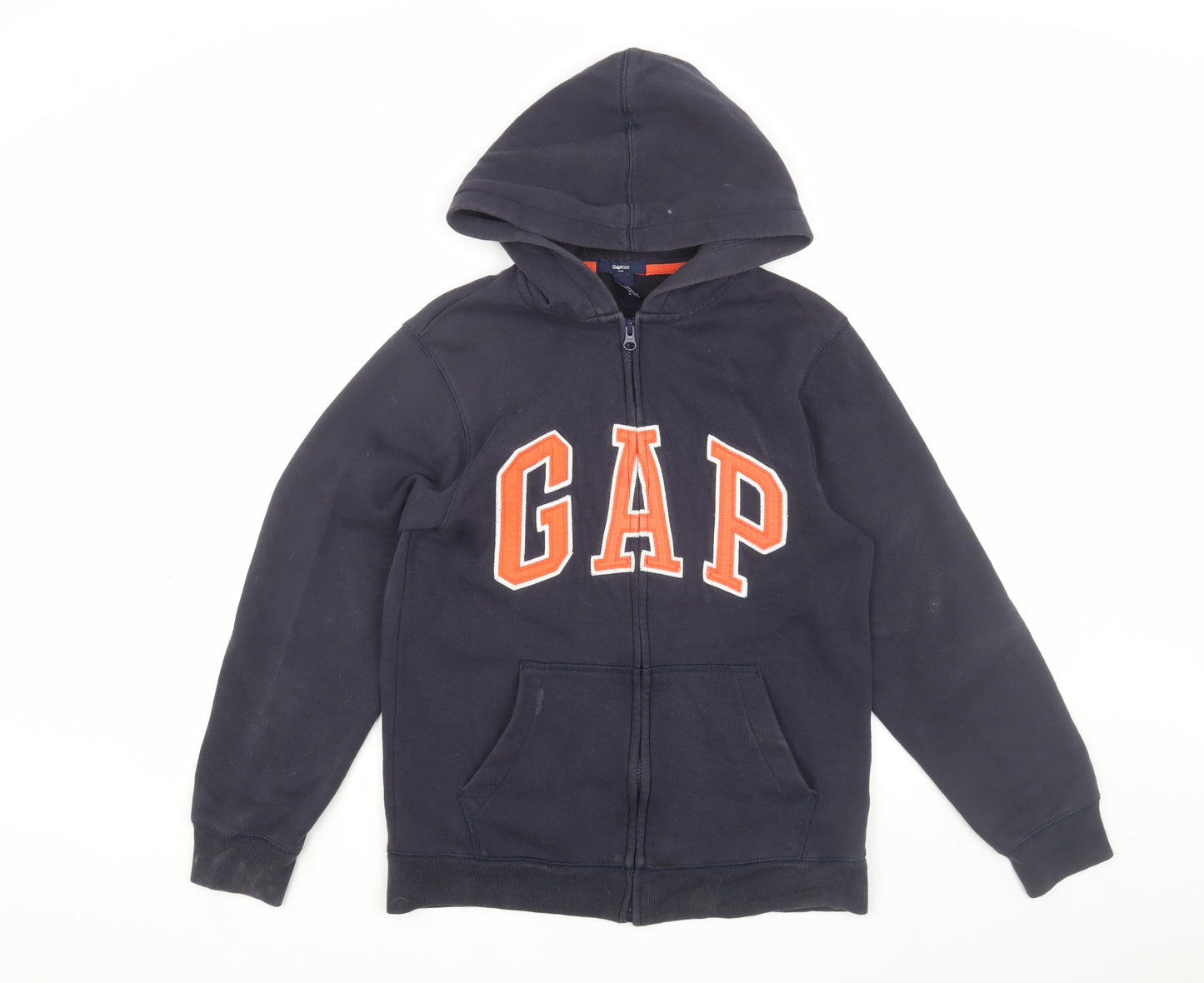GAP Boys Black Full Zip Logo Hoodie, 13 Years, Casual Essential