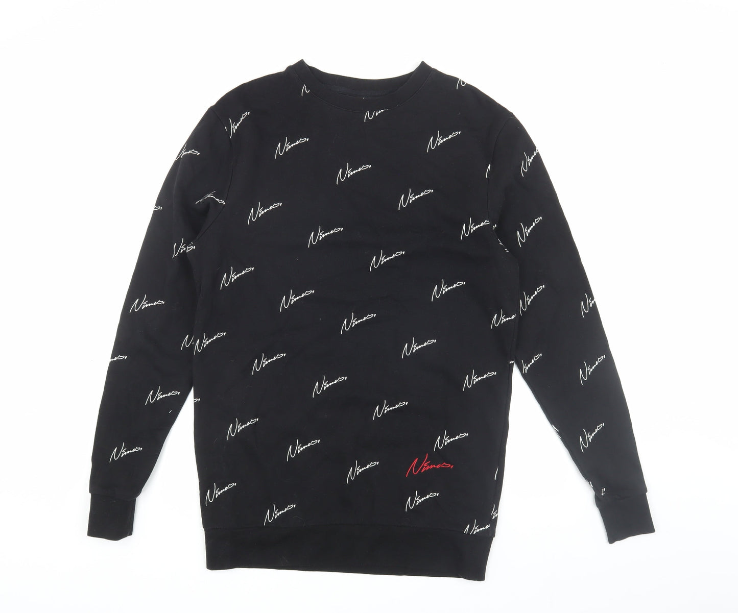 Mens UK Size S Nimes Black Pullover Sweatshirt