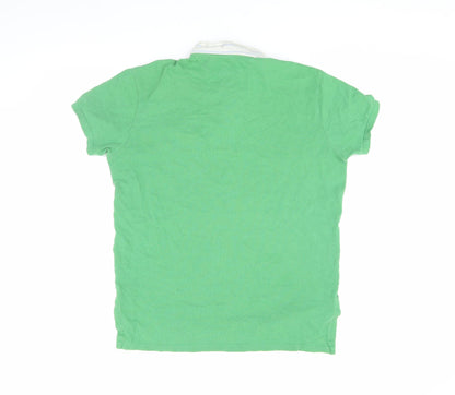 Ralph Lauren Men's Green Polo Shirt, Medium, Collared