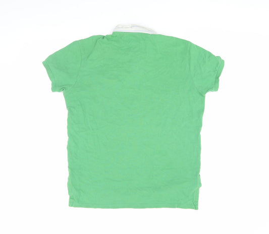 Ralph Lauren Men's Green Polo Shirt, Medium, Collared