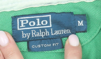 Ralph Lauren Men's Green Polo Shirt, Medium, Collared
