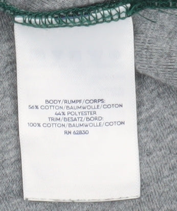 Mens UK Size XL Lands' End Green Henley Sweatshirt