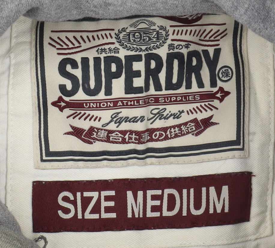 Superdry Men's Grey Pullover Hoodie, Size M