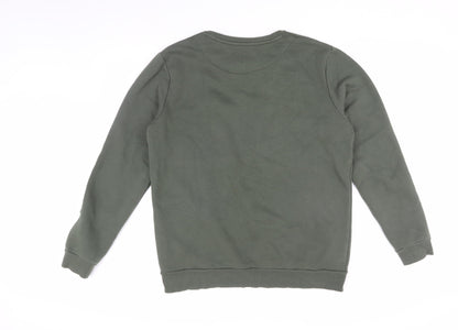 Superman Men's Green Pullover Sweatshirt L