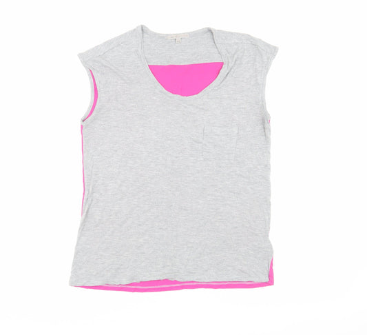 Gap Women's Grey Sleeveless Scoop Neck Tank Top, Size S