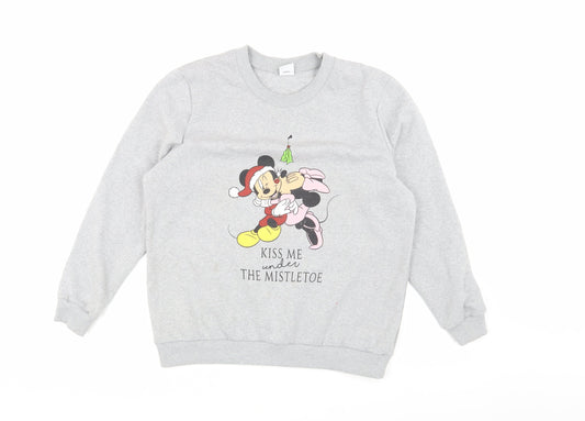 Womens UK Size M Disney Grey Pullover Sweatshirt