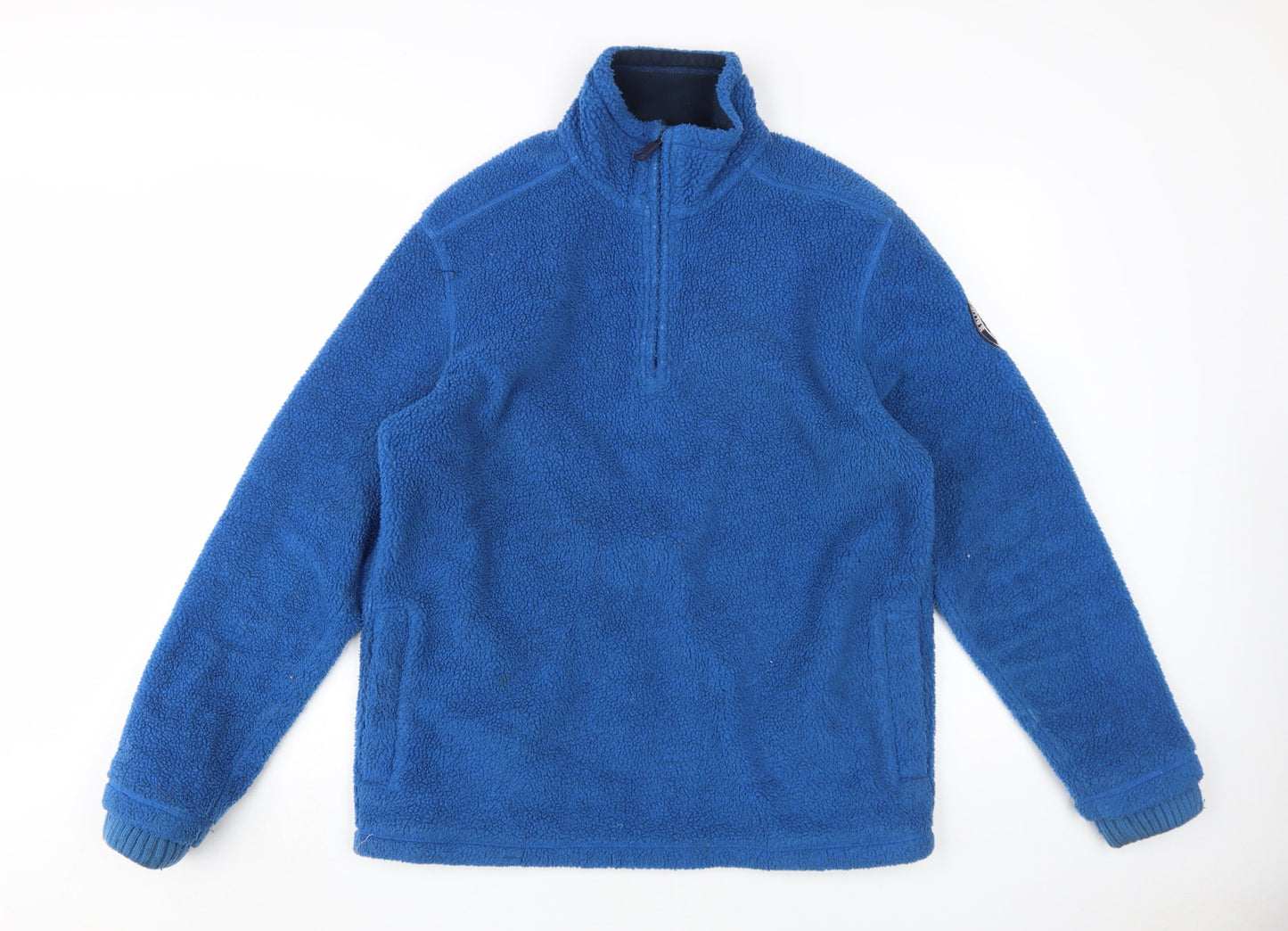 Mens UK Size M Marks and Spencer Blue 1/2 Zip Sweatshirt