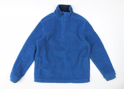 Mens UK Size M Marks and Spencer Blue 1/2 Zip Sweatshirt