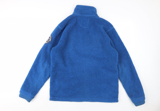Mens UK Size M Marks and Spencer Blue 1/2 Zip Sweatshirt
