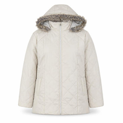 Womens UK Size M Anne De Lancay Beige Puffer Jacket