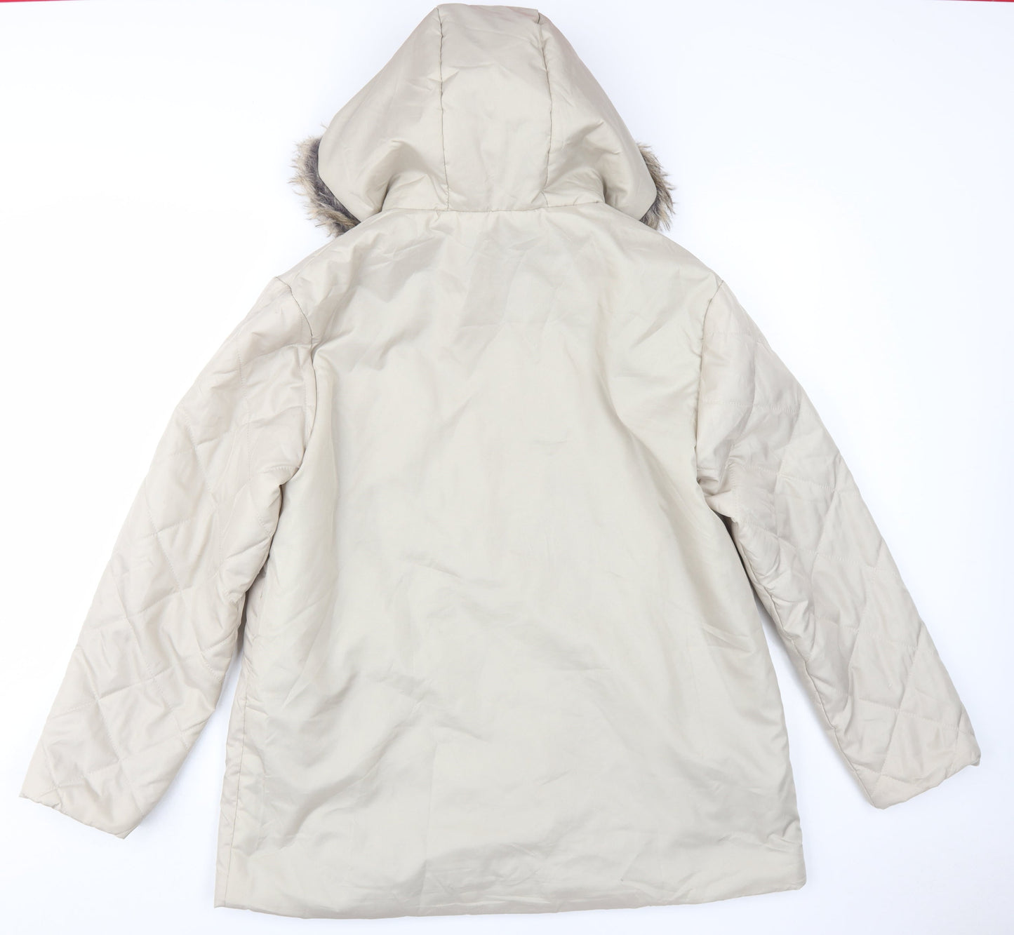Womens UK Size M Anne De Lancay Beige Puffer Jacket