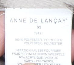 Womens UK Size M Anne De Lancay Beige Puffer Jacket