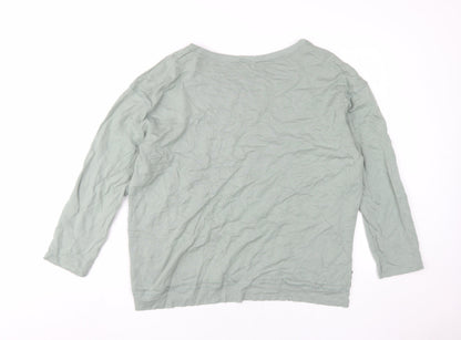 River Island Women's Green Basic T-Shirt, UK 16, 3/4 Sleeve