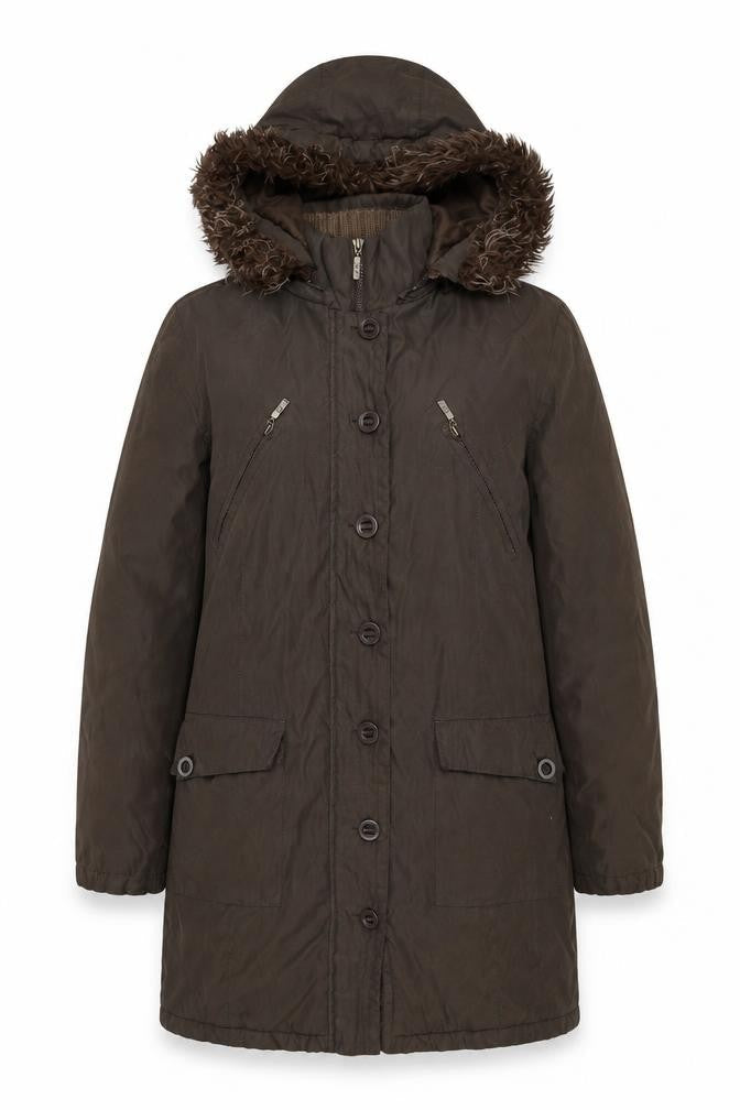 Womens UK Size M Marks and Spencer Brown Parka Coat