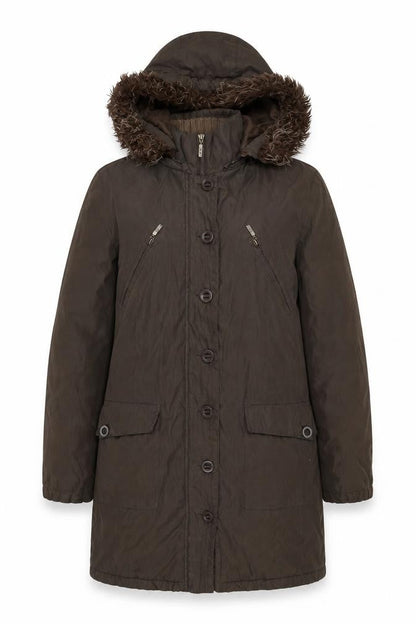 Womens UK Size M Marks and Spencer Brown Parka Coat
