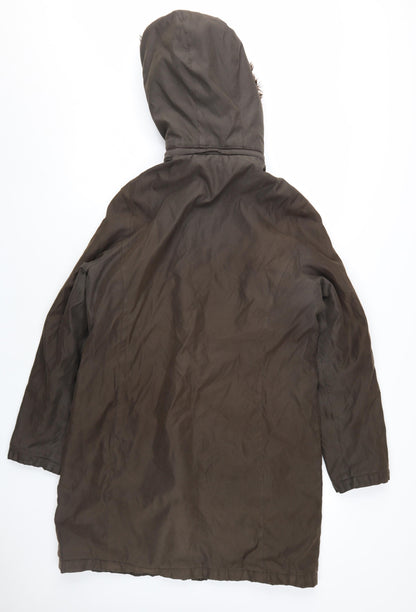 Womens UK Size M Marks and Spencer Brown Parka Coat