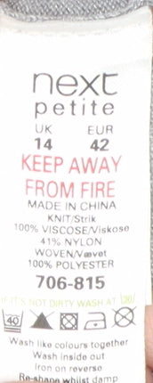 Next Women’s Grey Polka Dot Jumper Dress, Size 14