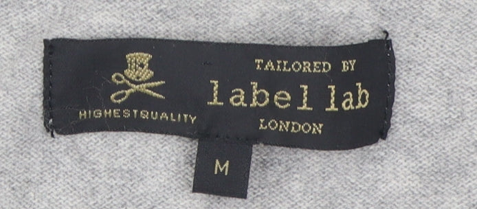 Label Lab Men's Grey Cotton Wool Pullover Jumper M