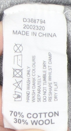 Label Lab Men's Grey Cotton Wool Pullover Jumper M