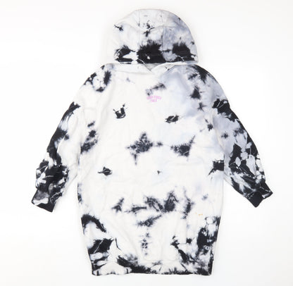 Next Girls Multicoloured Tie Dye Hoodie, 10 Years, Pullover Style