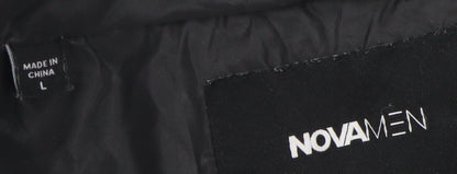 Mens UK Size L Nova Men Black Puffer Jacket