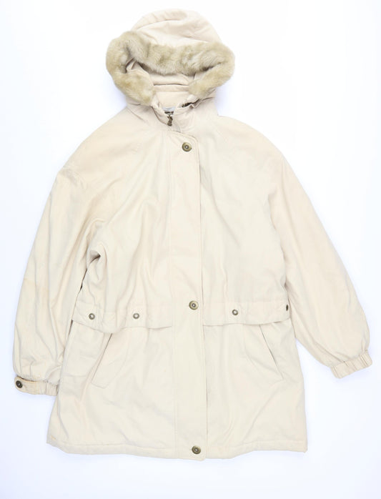 Marks and Spencer Beige Women's Parka Coat UK 14