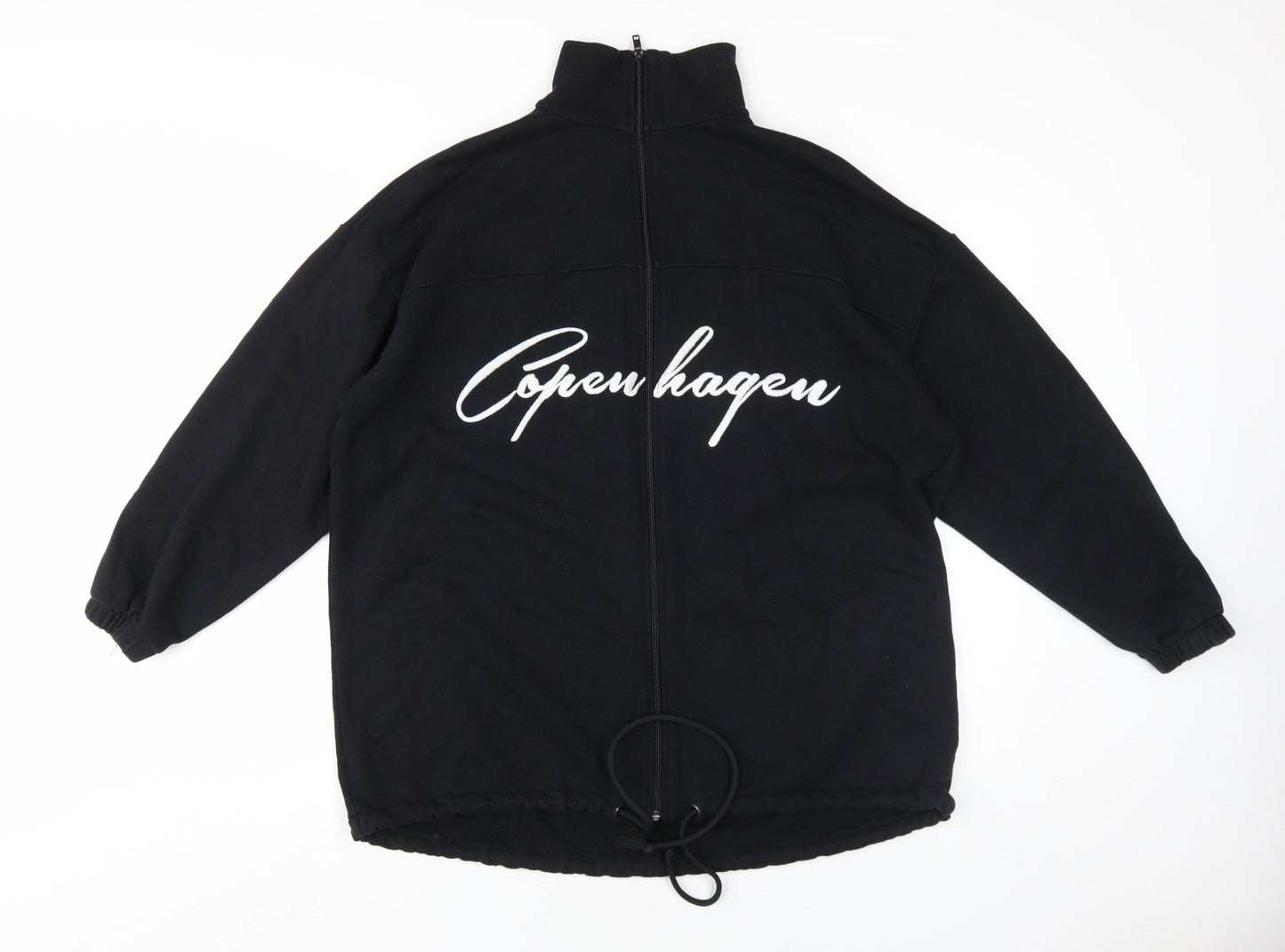 Zara Unisex Black Full Zip Sweatshirt S