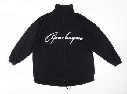 Zara Unisex Black Full Zip Sweatshirt S