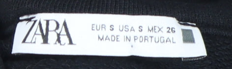 Zara Unisex Black Full Zip Sweatshirt S