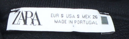 Zara Unisex Black Full Zip Sweatshirt S