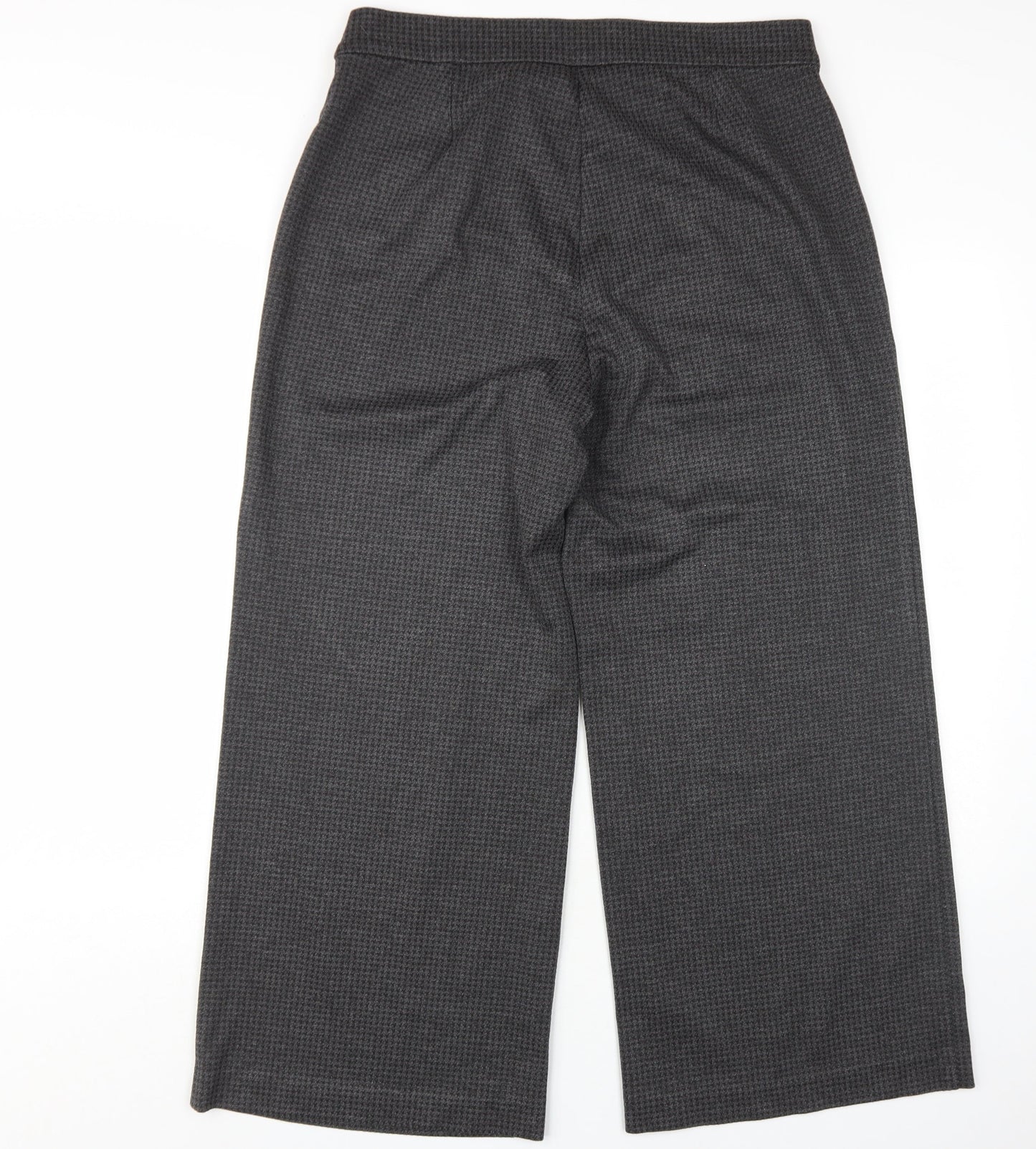 Womens UK Size 12 Marks and Spencer Regular Fit Wide-Leg Grey Trousers