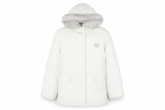 Finn Flare Women's White Size 12 Puffer Coat