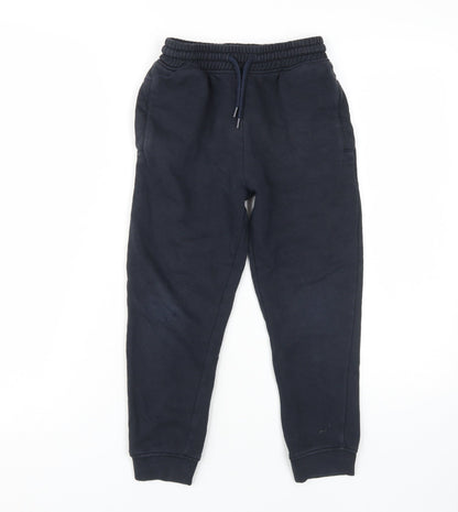 Next Boys Blue Jogger Trousers 8 Years Elastic Waist
