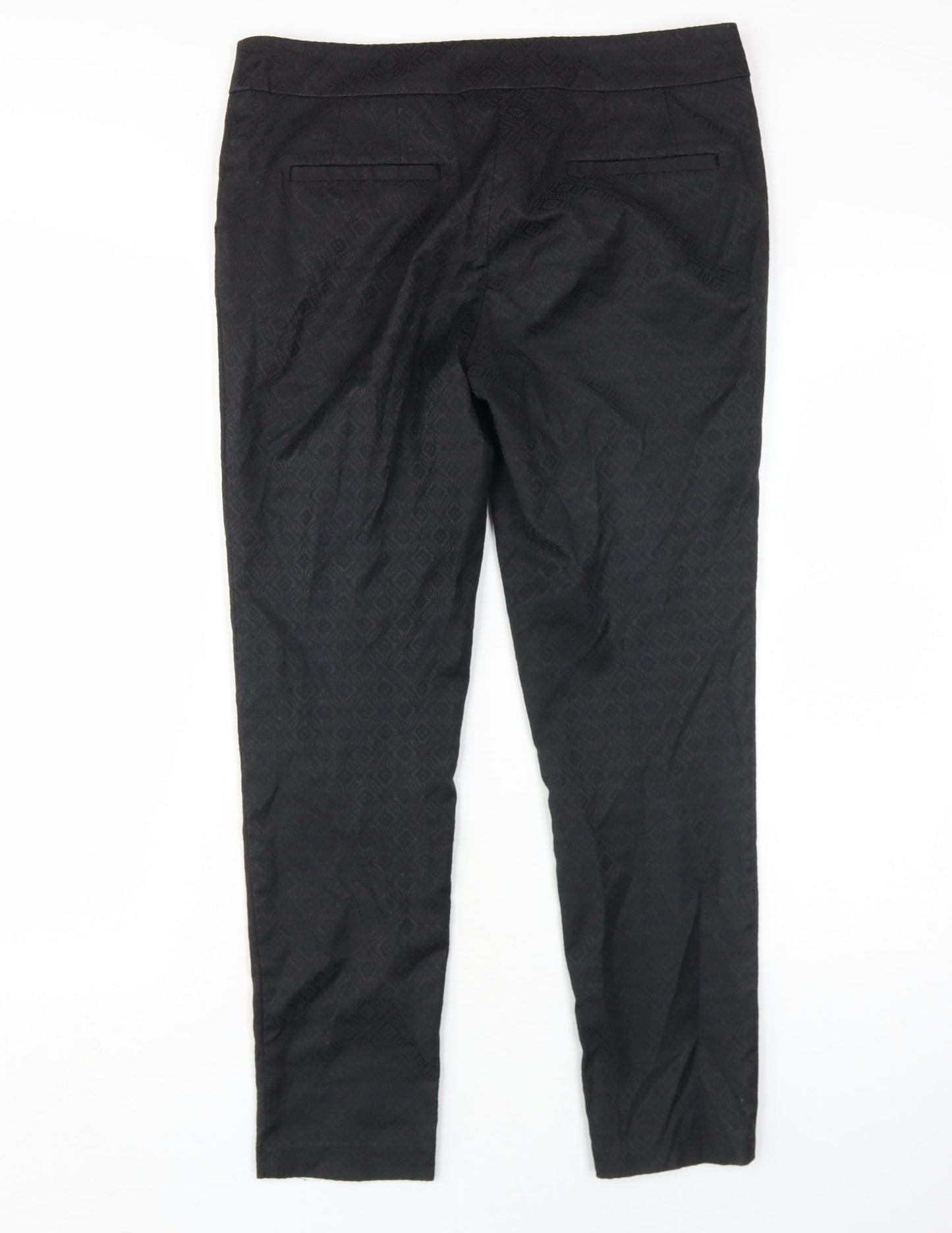 Womens UK Size 10 NEXT Regular Fit Straight Black Trousers