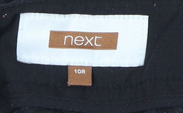 Womens UK Size 10 NEXT Regular Fit Straight Black Trousers