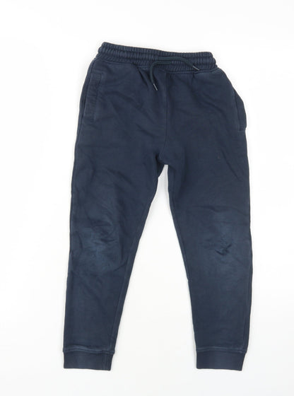 Next Boys Blue Jogger Trousers Size 8 Years Elastic Waist
