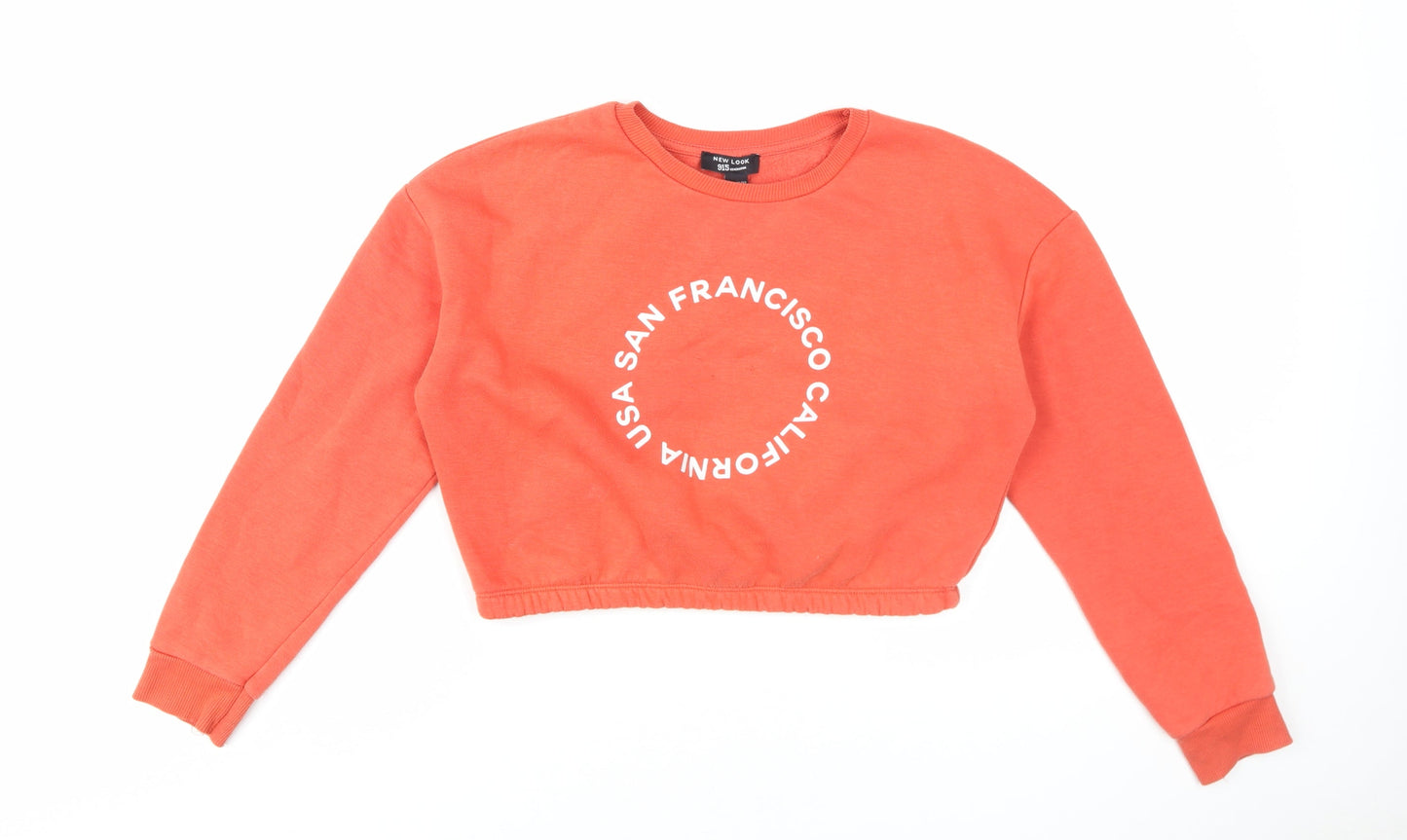 New Look Girls Red Pullover Sweatshirt Size 12-13, USA Graphic