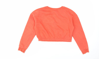 New Look Girls Red Pullover Sweatshirt Size 12-13, USA Graphic