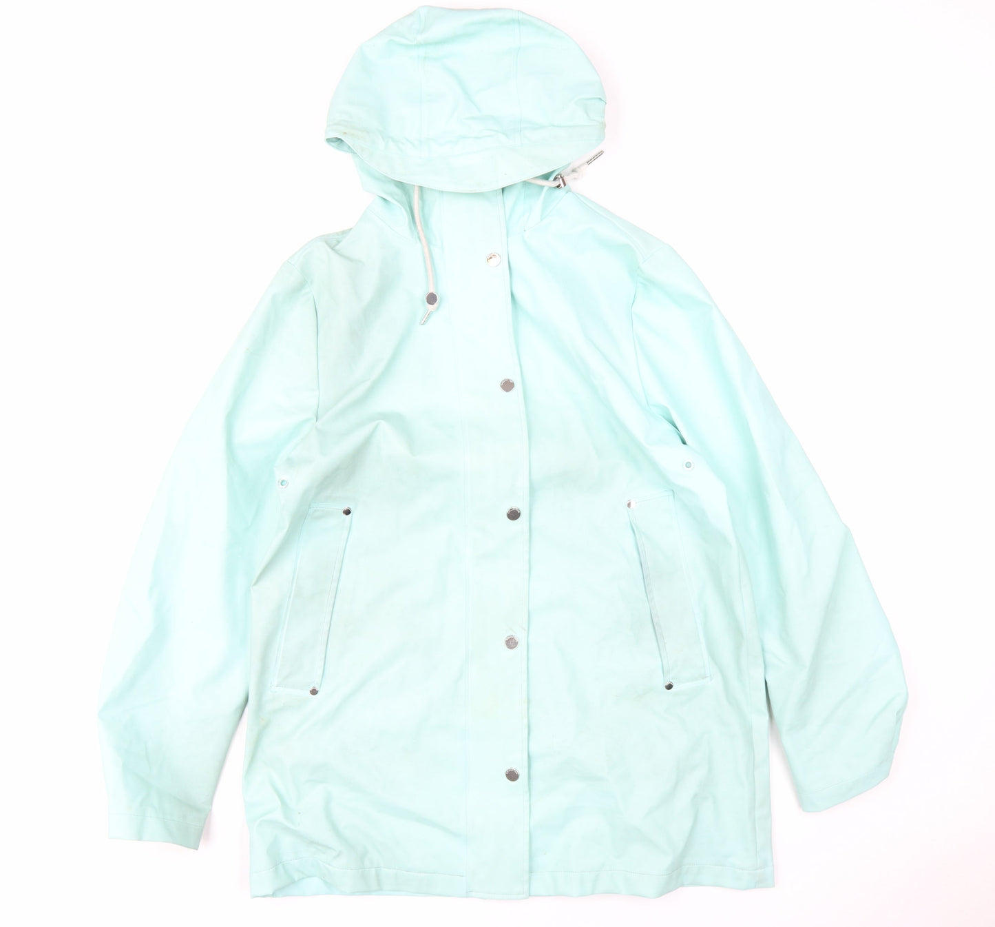 Womens UK Size 12 Marks and Spencer Green Rain Coat
