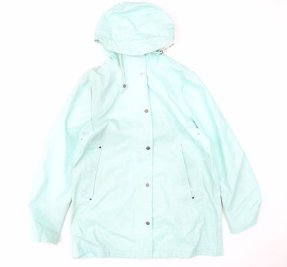 Womens UK Size 12 Marks and Spencer Green Rain Coat