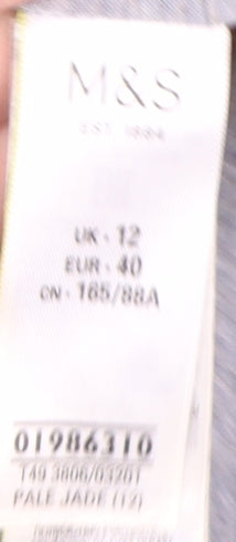 Womens UK Size 12 Marks and Spencer Green Rain Coat