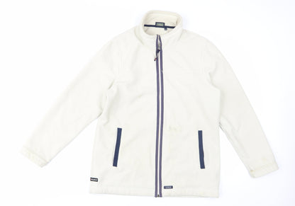 Aigle Men's White Jacket - Size 16, Casual Zip-Up