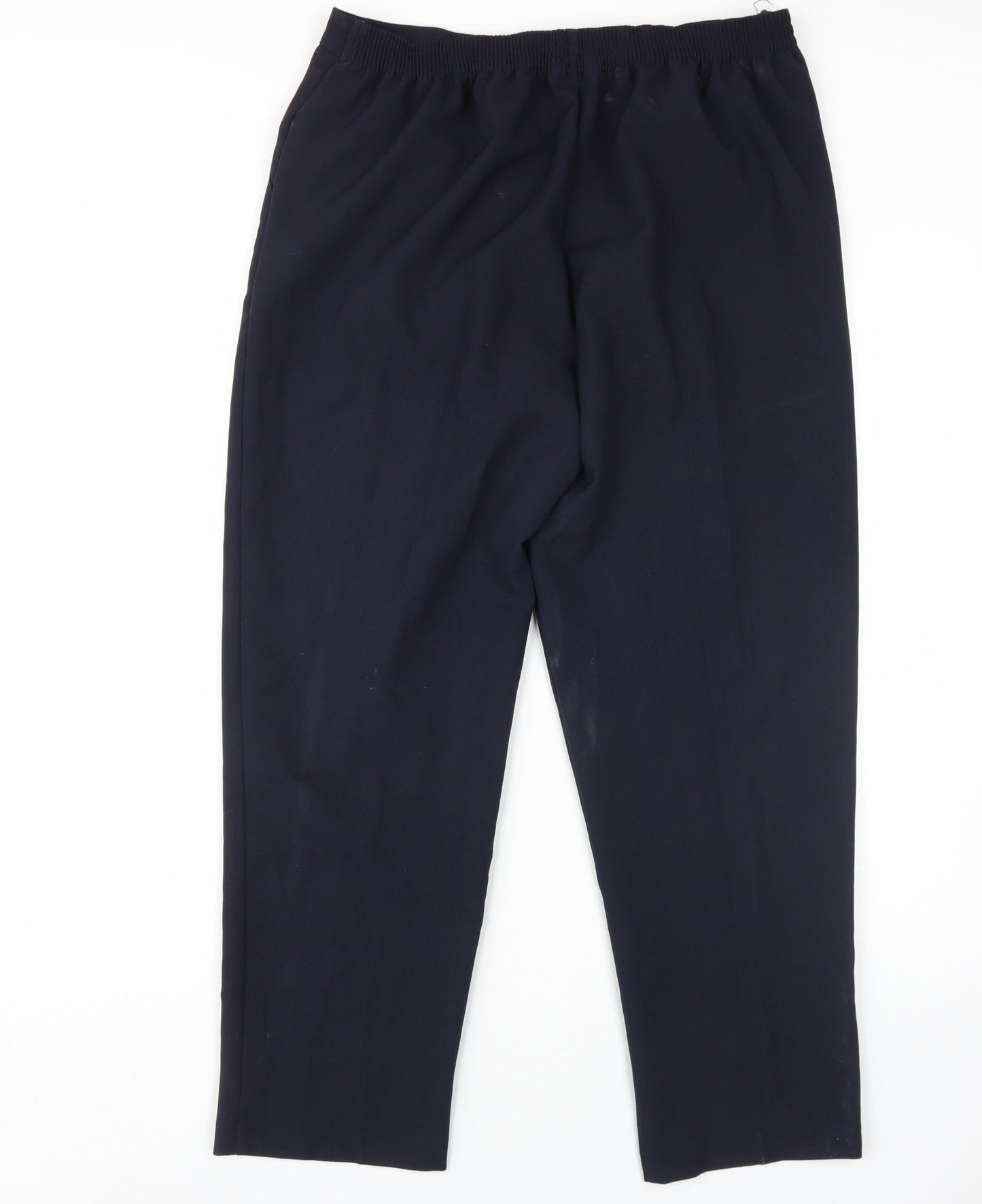 Classic Women's Black Straight Trousers, Size 14