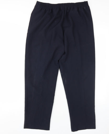 Classic Women's Black Straight Trousers, Size 14