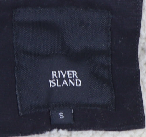Mens UK Size S River Island Black Bomber Jacket